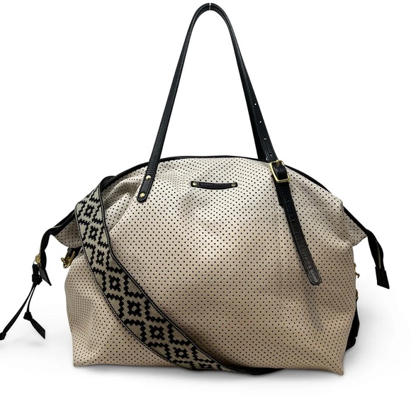 Kempton Square Perforated leather Crossbody Tote w/ Dustbag - Picture 10 of 12